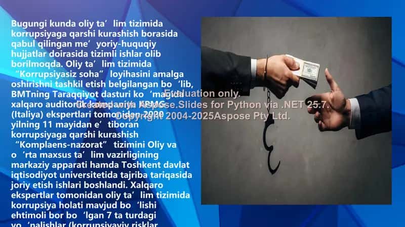 Korrupsiyaga qarshi kurashish "Komplaens-nazorat" tizimi 2