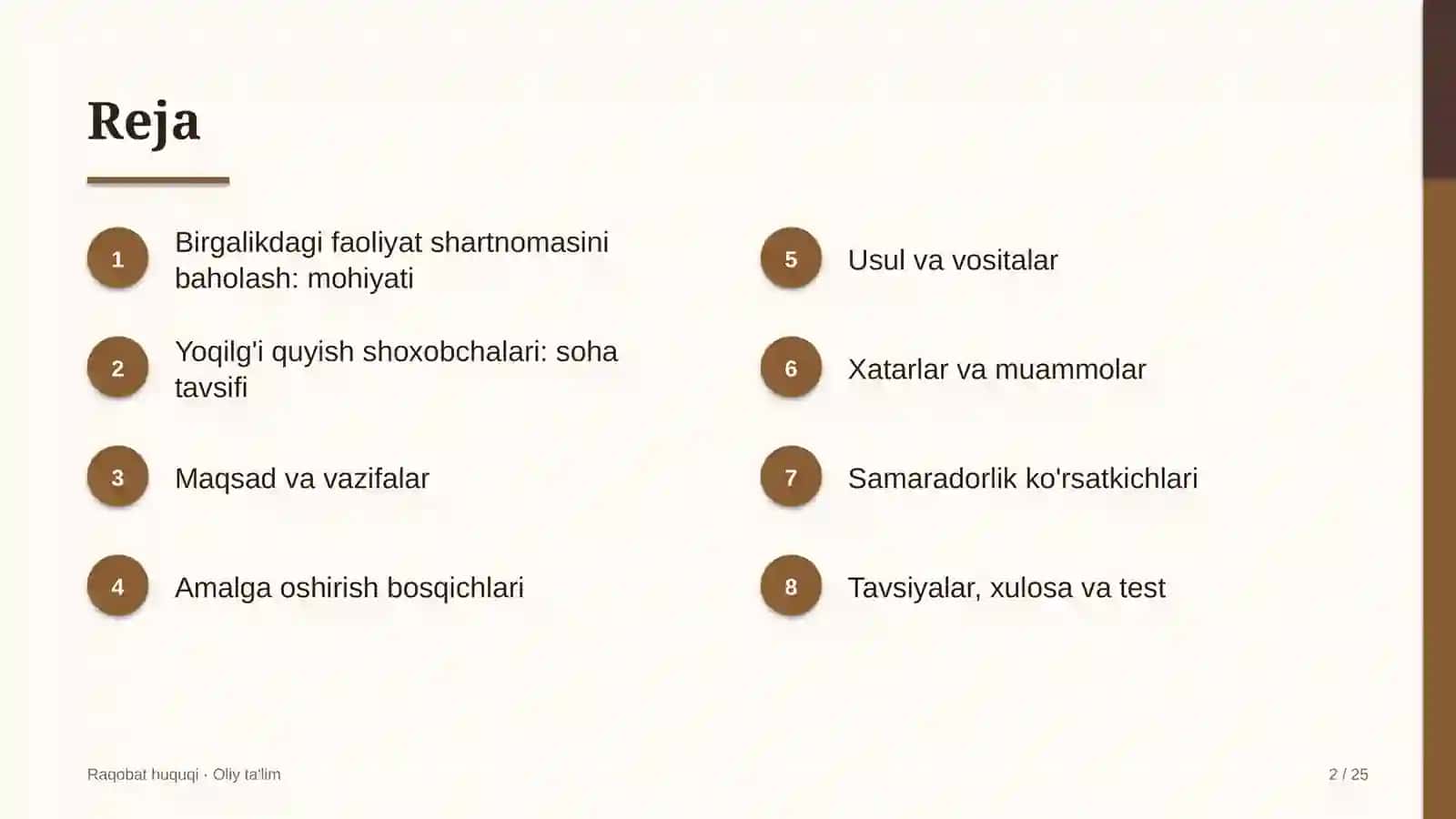 Yoqilg'i quyish shoxobchalarida birgalikdagi faoliyat shartnomalarini raqobat nuqtai nazaridan baholash 2