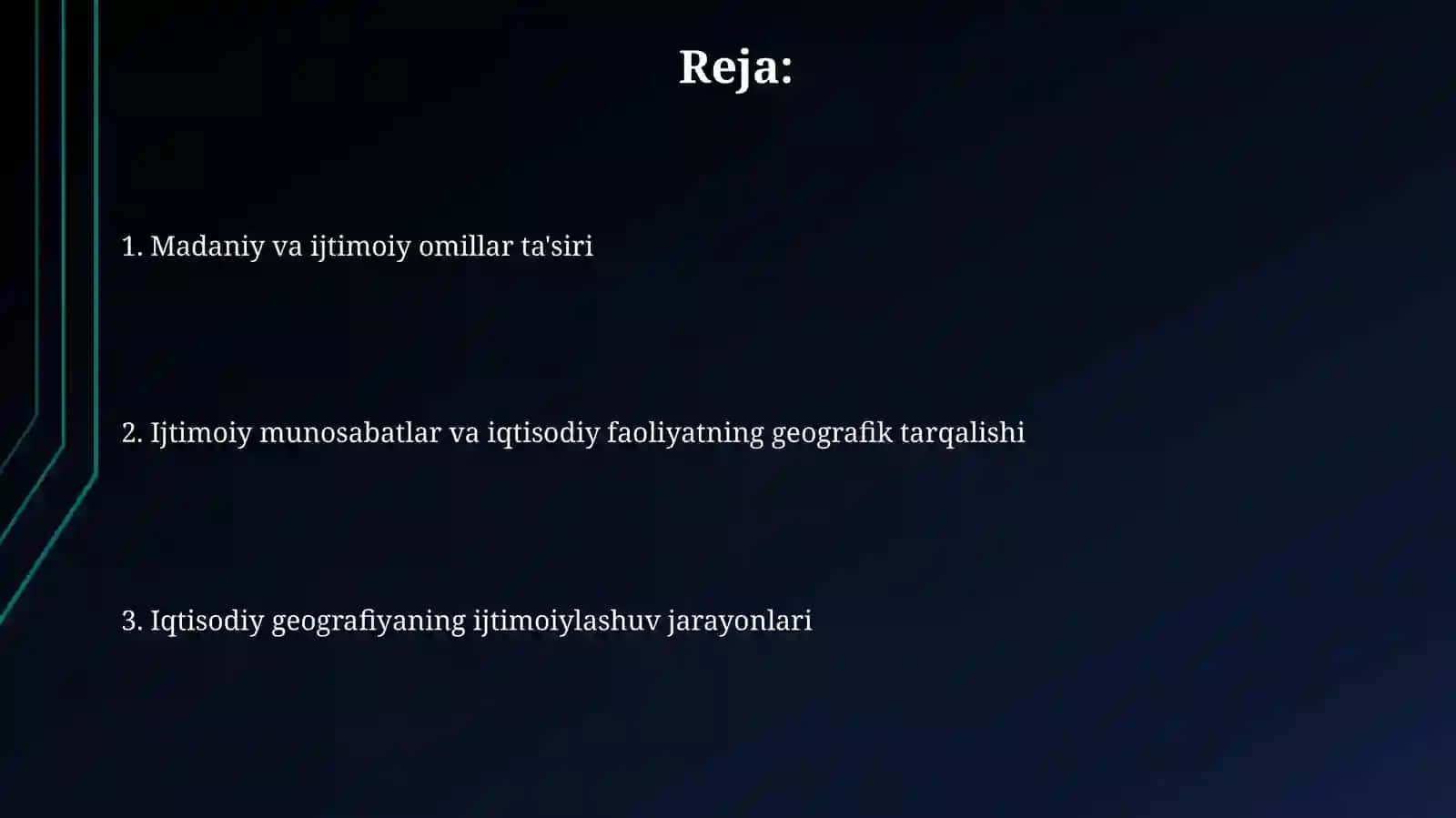 Iqtisodiy geografiyaning ijmoiylashuvi jarayonlari 2