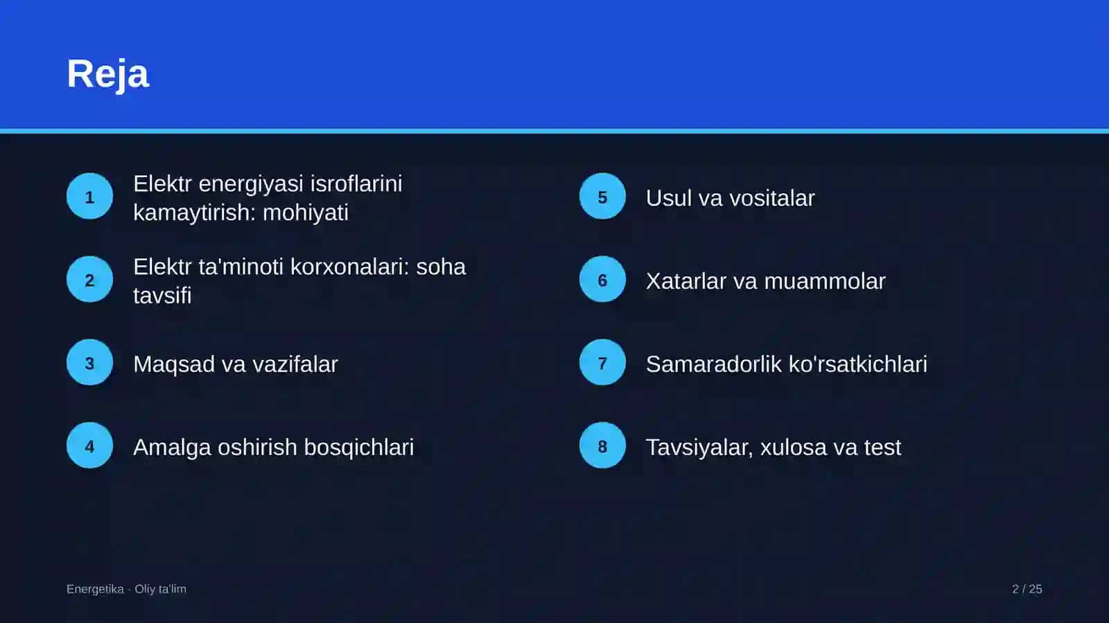 elektr ta'minoti korxonalarida elektr energiyasi isroflarini kamaytirish 4492 2