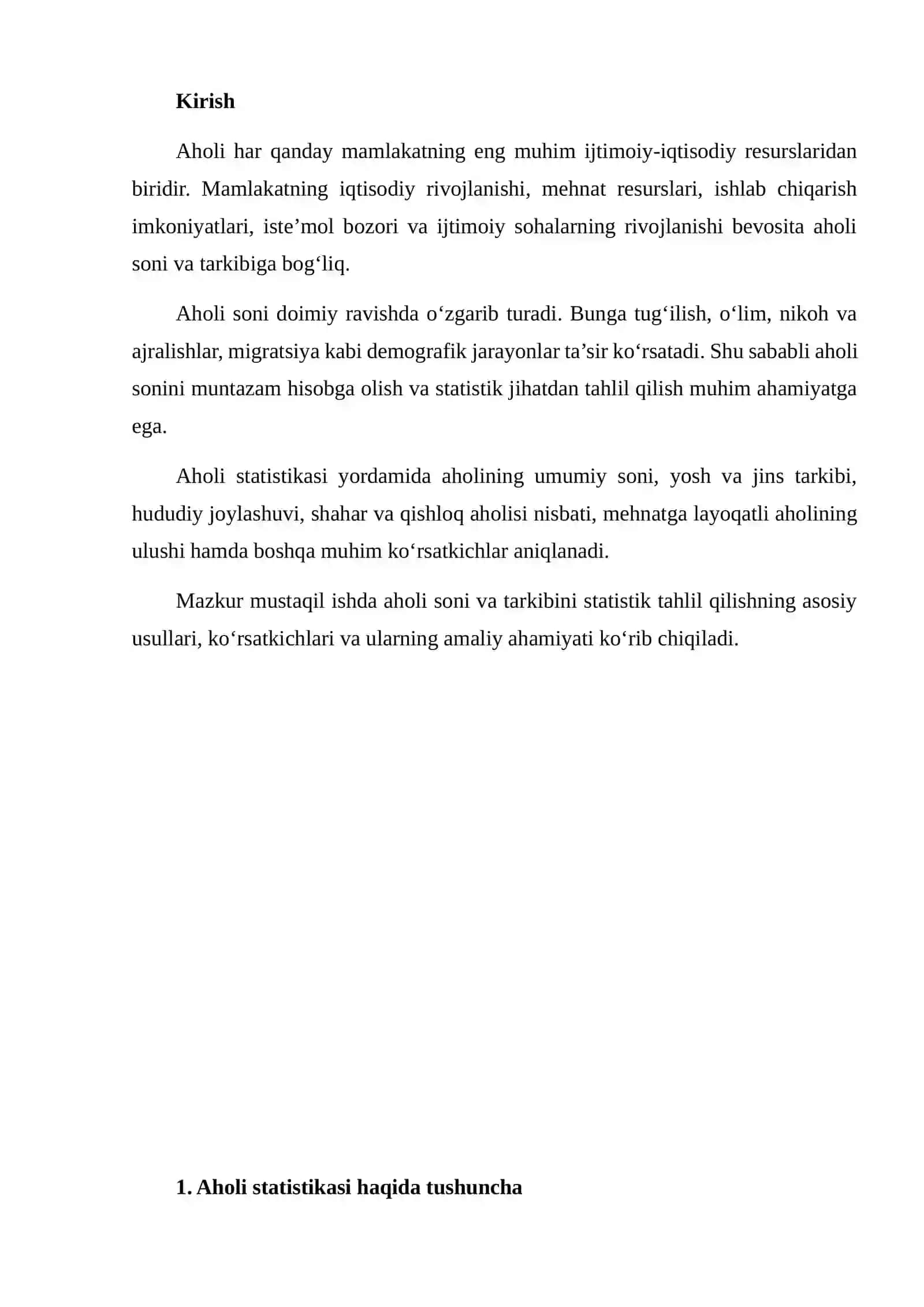 Aholi soni va tarkibini statistik tahlil qilish 2