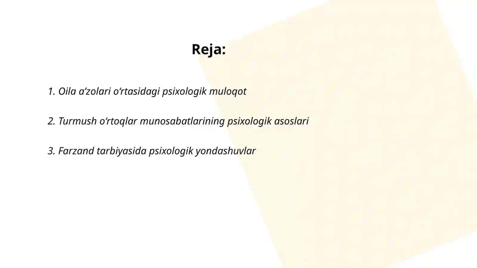 Oilaviy munosabatlar psixologiyasi 2