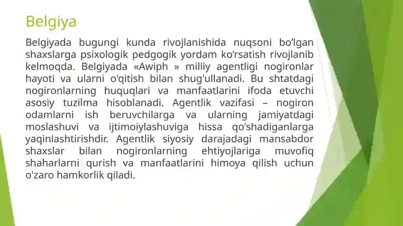 Hozirgi davrda xorijda rivojlanishdan uqsonib o'lgan bolalar psixologik va pedagogik yordamni ta'sir etish 2