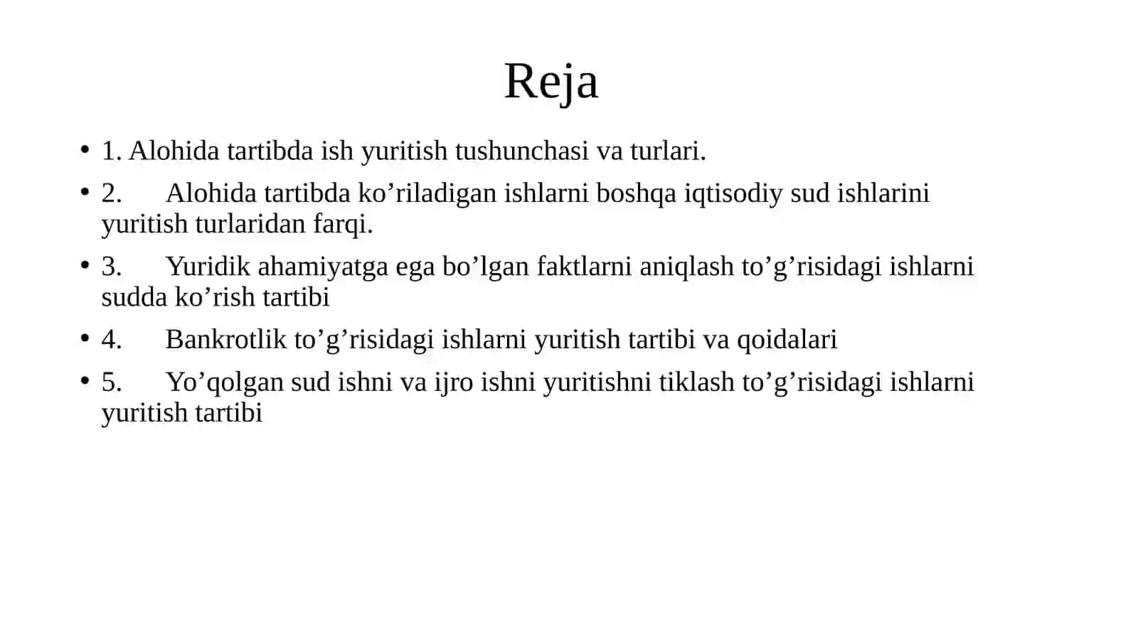 Alohida artibda ish yuritish 2