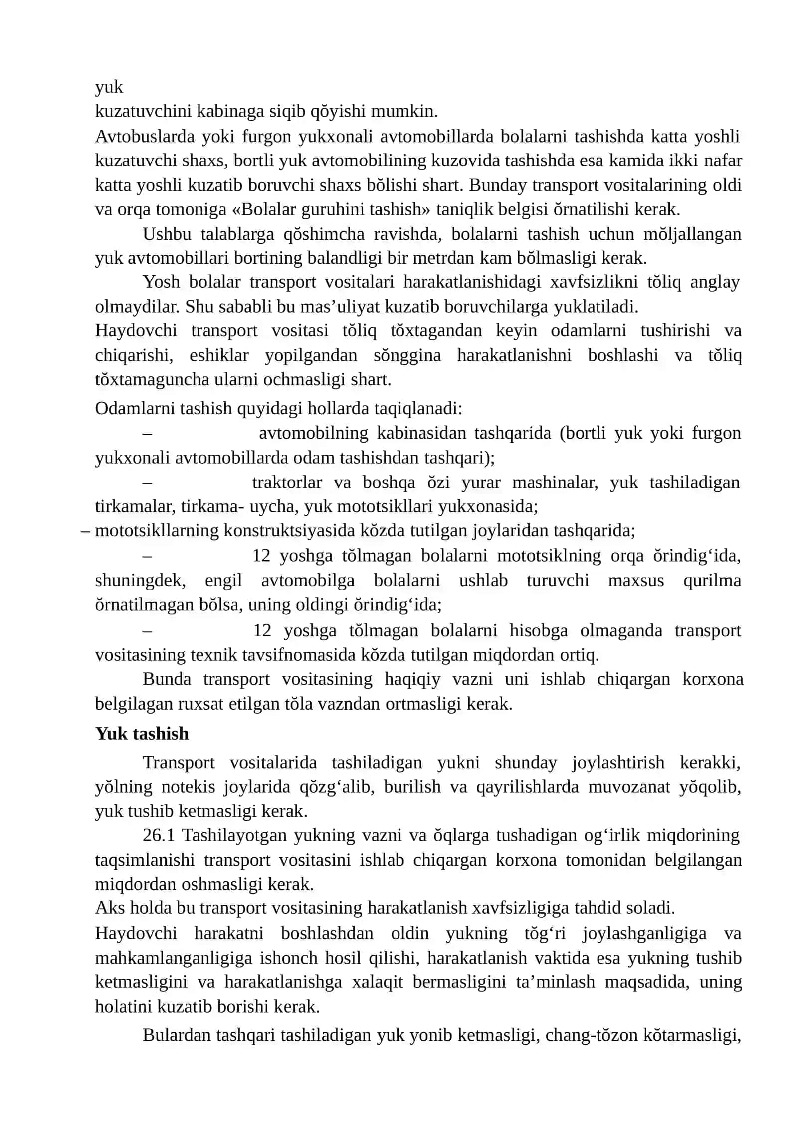Yuk avtomobilining yukxonasida odam tashish 2