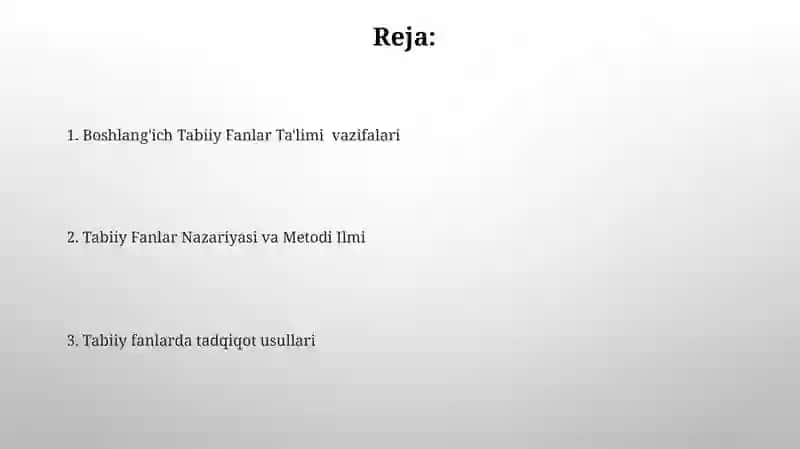 Tabiiy fanlar nazariyasi va metodikasi 2