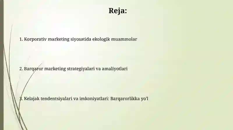 Korxona marketing siyosatida ekologik masalalar 2