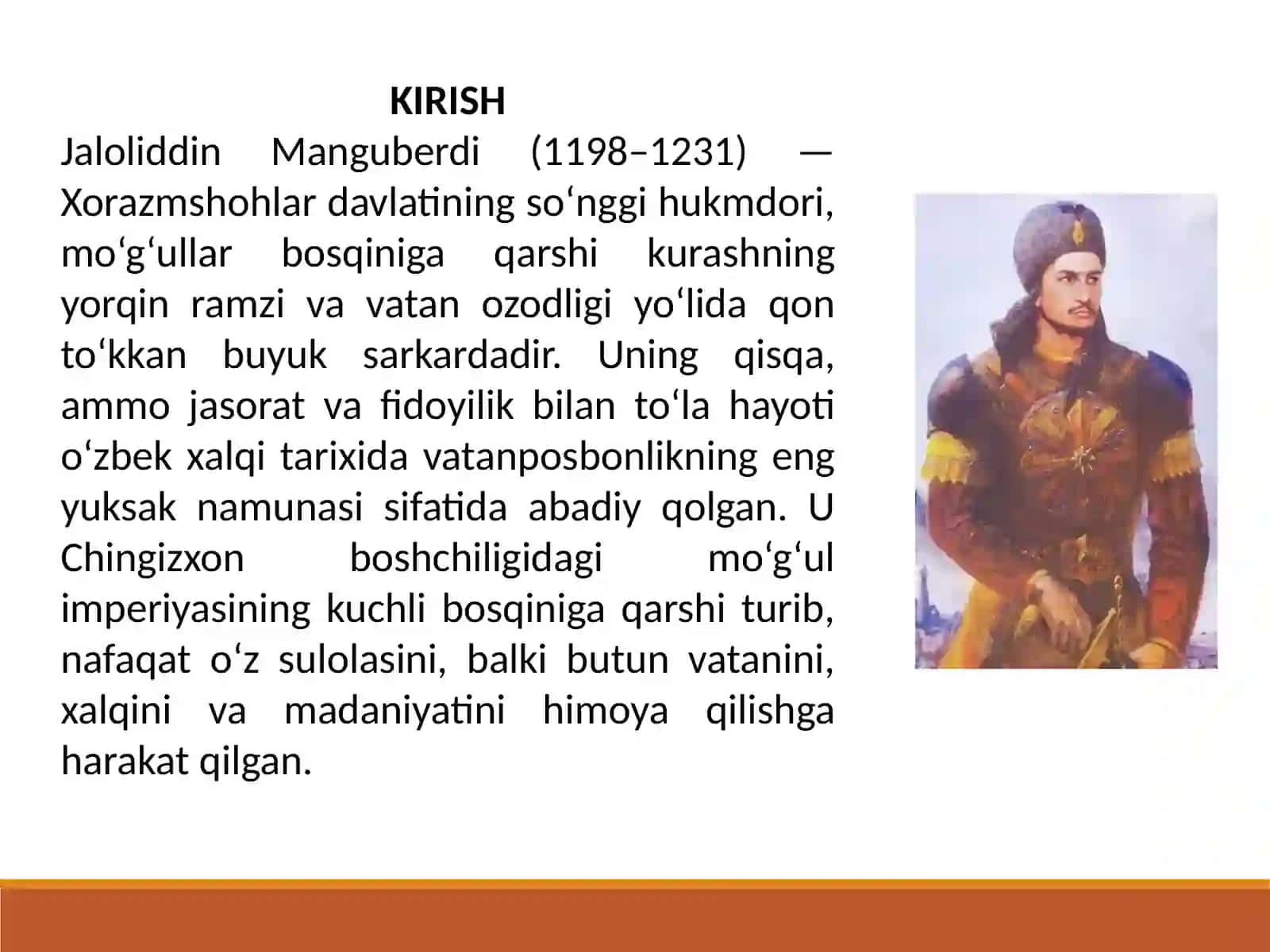 Jaloliddin Manguberdi - Vatan himoyachisi 2