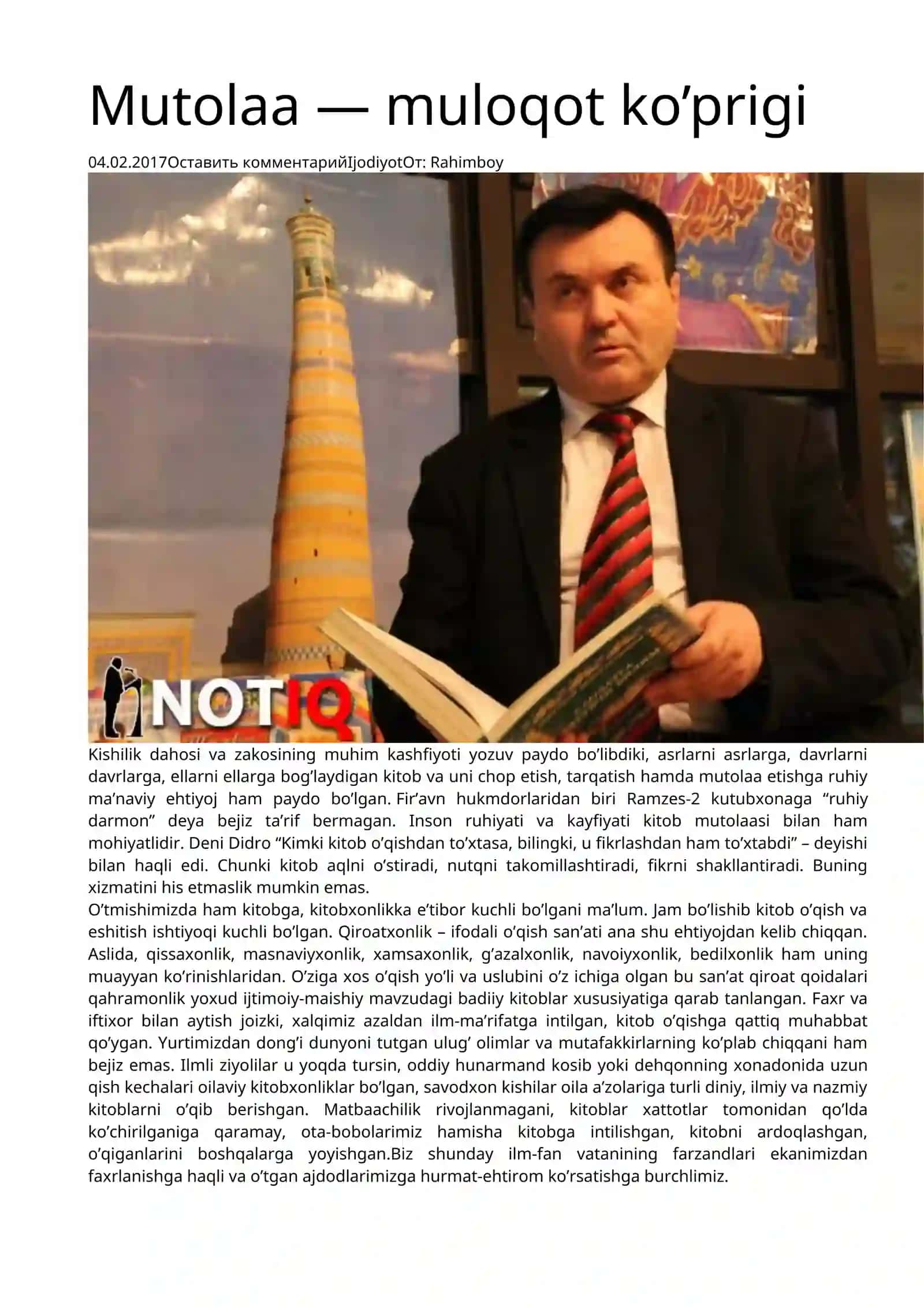 Xalq Ta'limi Tizimi va Kitobxonlik Madaniyati 2