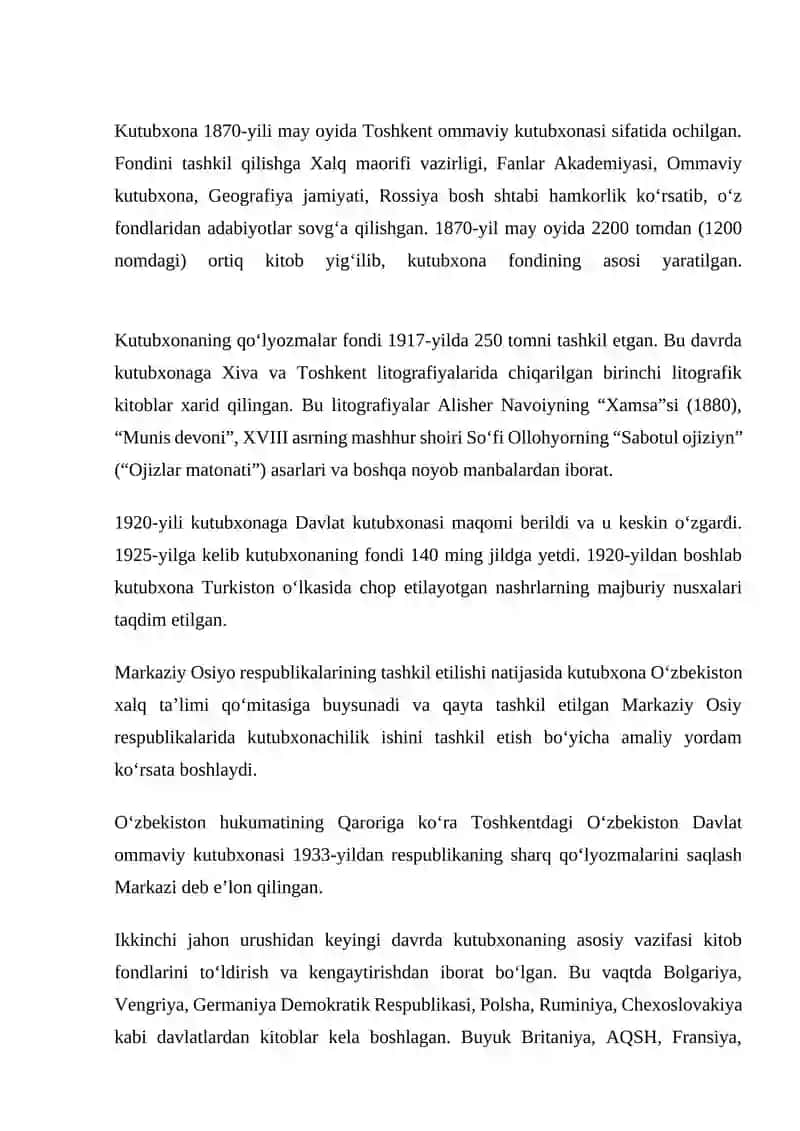 Alisher Navoiy nomidagi O'zbekiston Milliy kutubxonasi 2