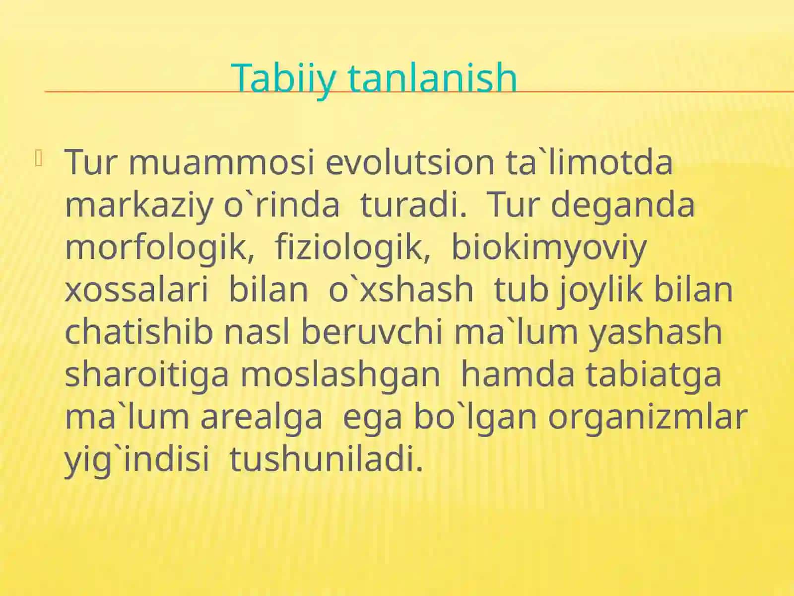 Tur evolutsiyasining asosiy bosqichlari 2