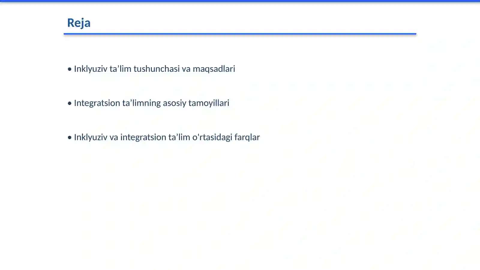 Inklyuziv ta’limning mohiyati, integratsion ta’limdan farqi va ijtimoiy reabilitatsiya haqida tushuncha berish 2