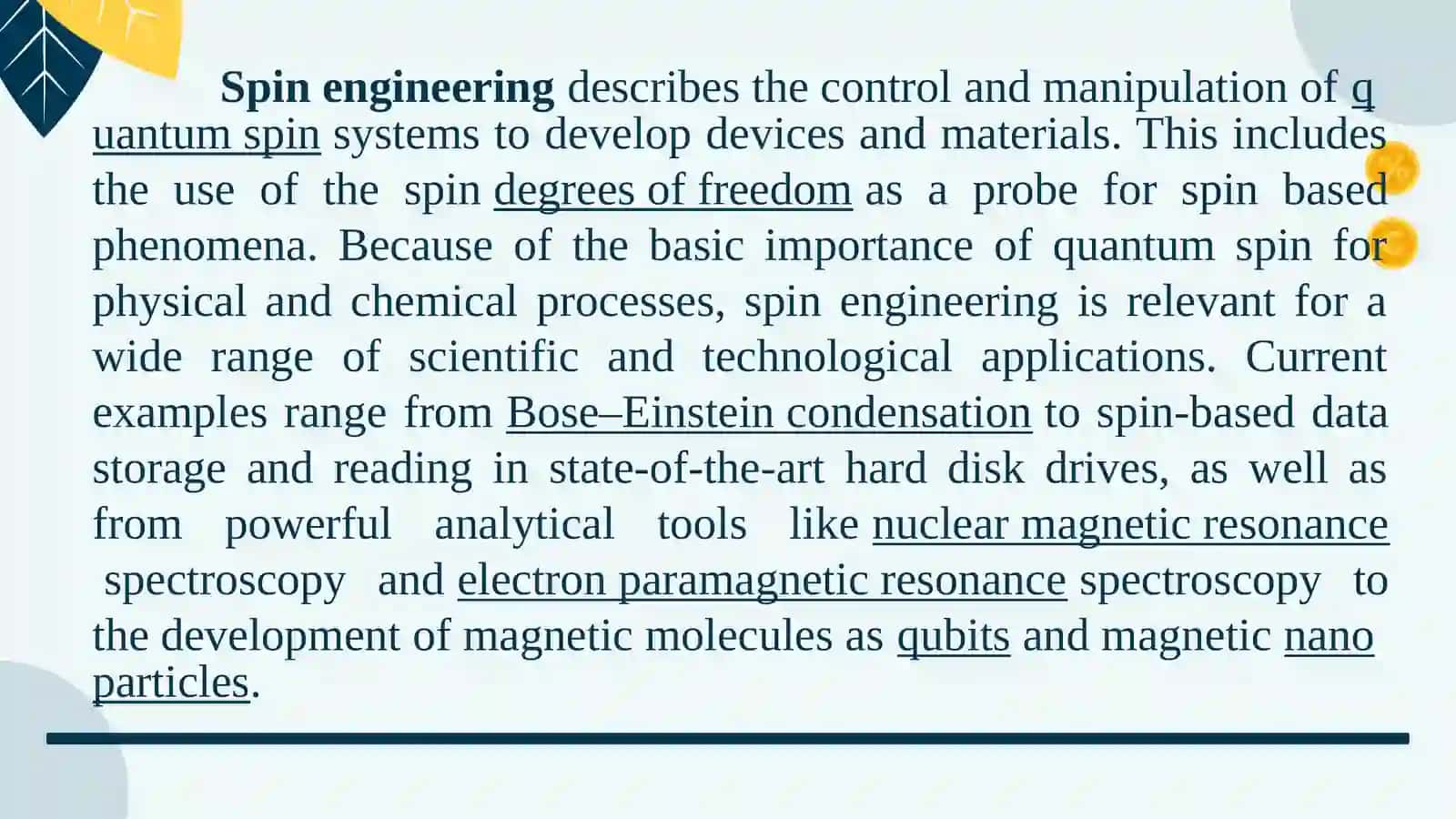 Spinengineering 2