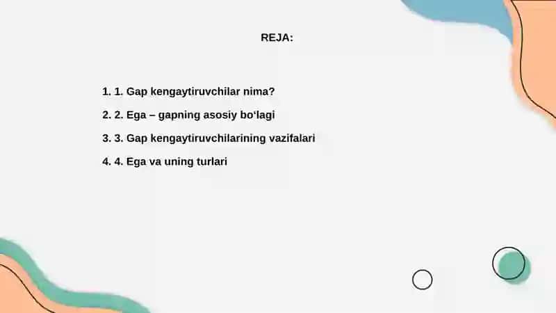 Gap kengaytiruvchilari va ega 2