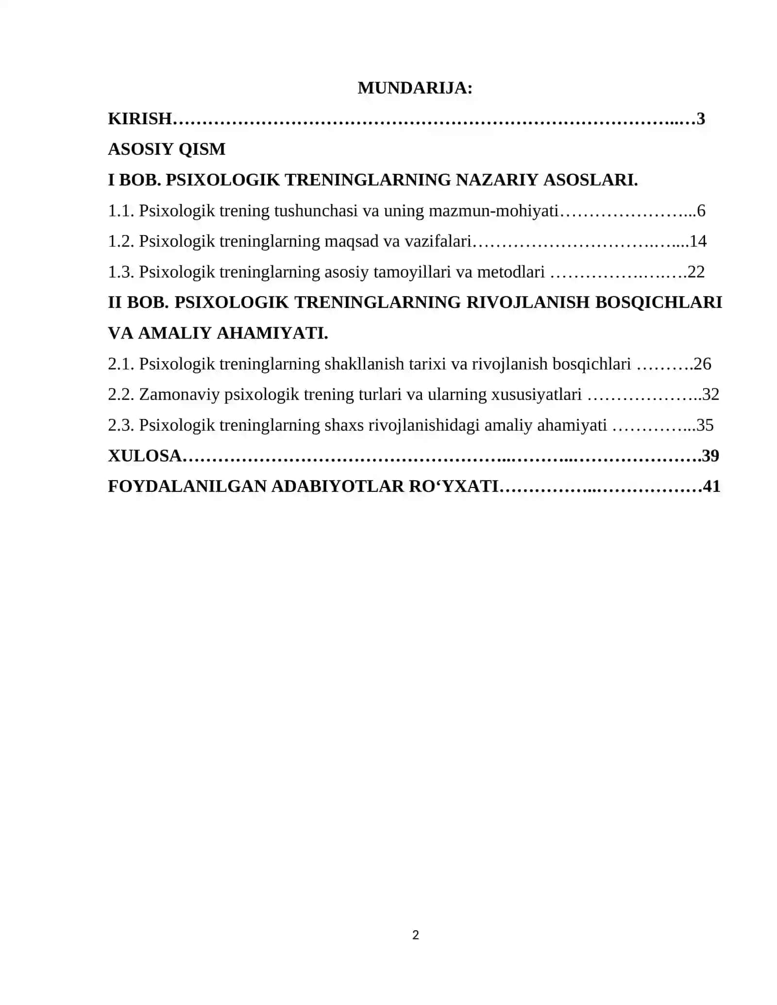 Psixologik treninglarning nazariy asoslari va rivojlanish bosqichlari 2
