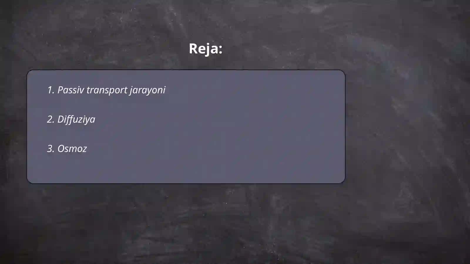 Moddalarning membrana orqali passiv va aktiv tashilishi 2