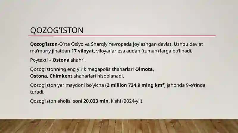 Qozogiston statistikasi 2