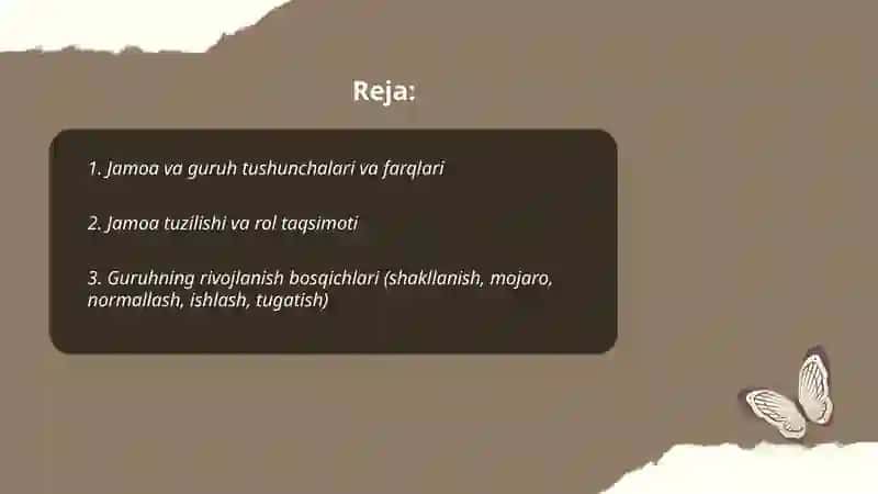 Jamoa va guruh 2