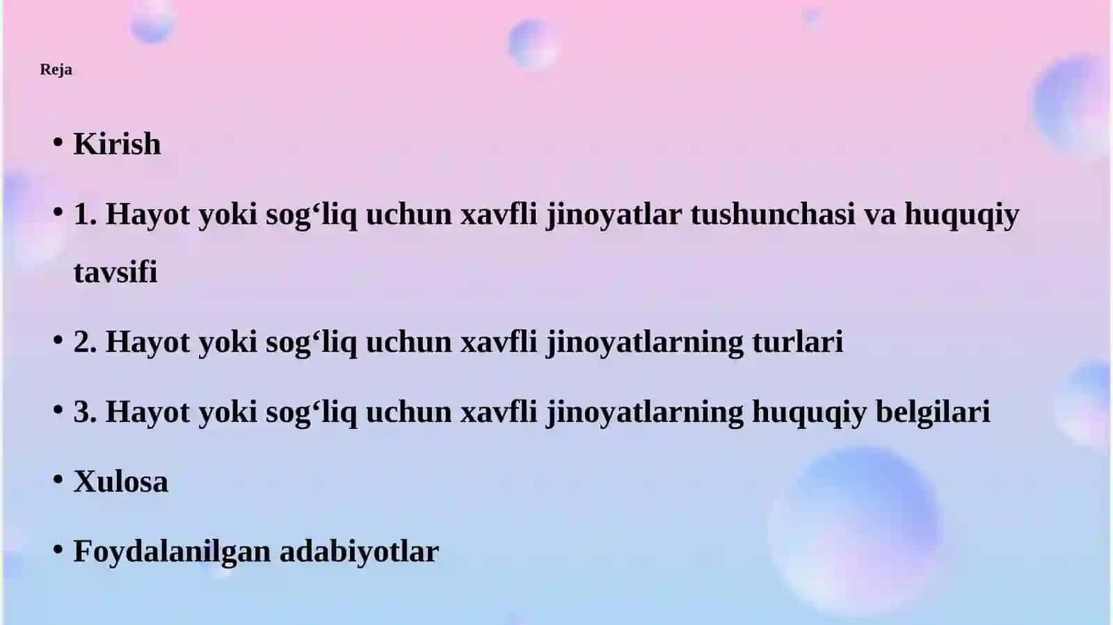 Hayot yoki sog‘liq uchun xavfli jinoyatlar huquqiy tahlili 2
