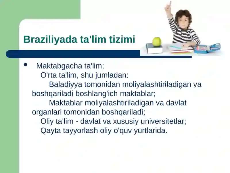 Braziliyada ta'lim tizimi 2