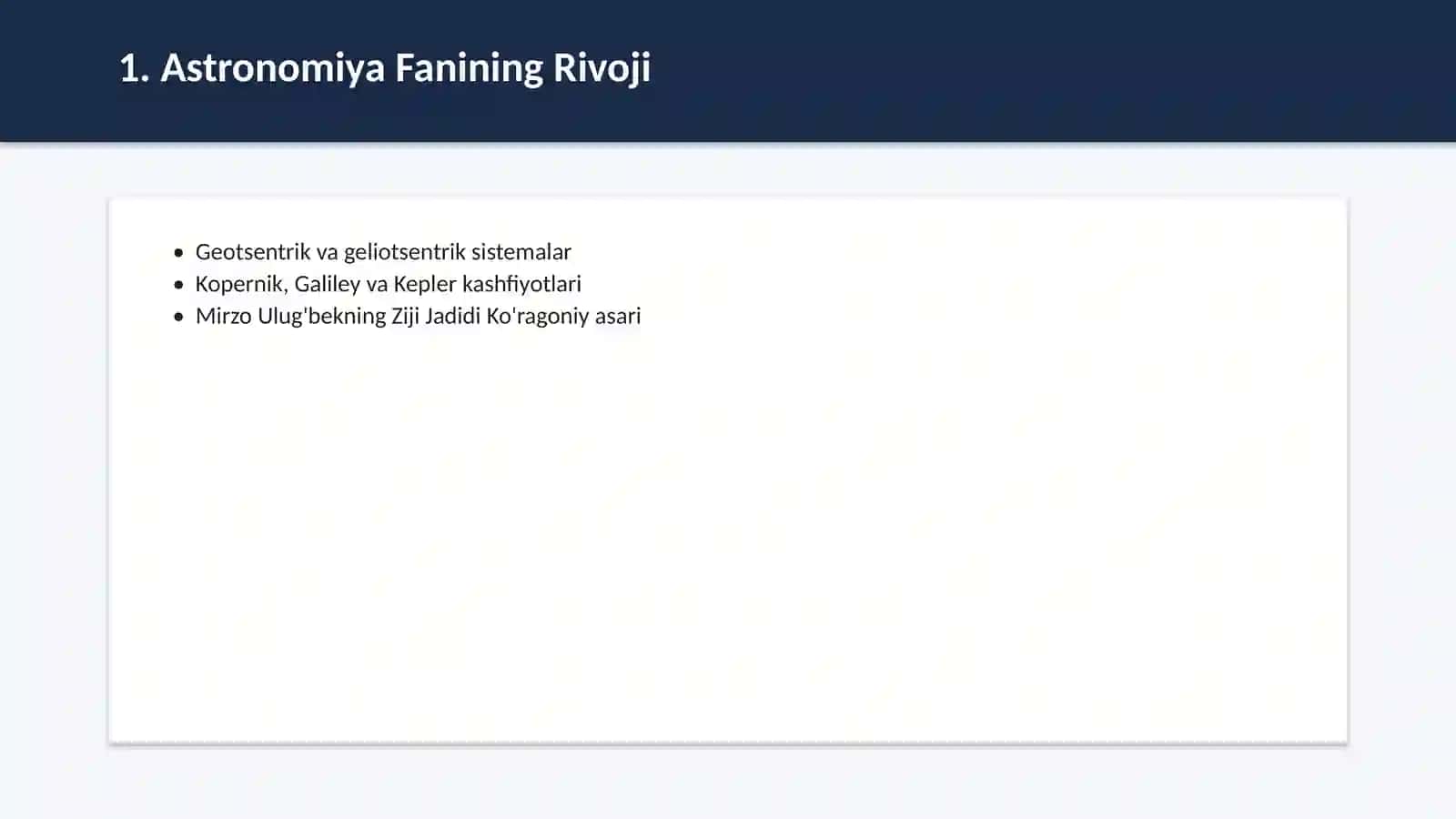 Quyosh tizimi va koinot sirlari 2