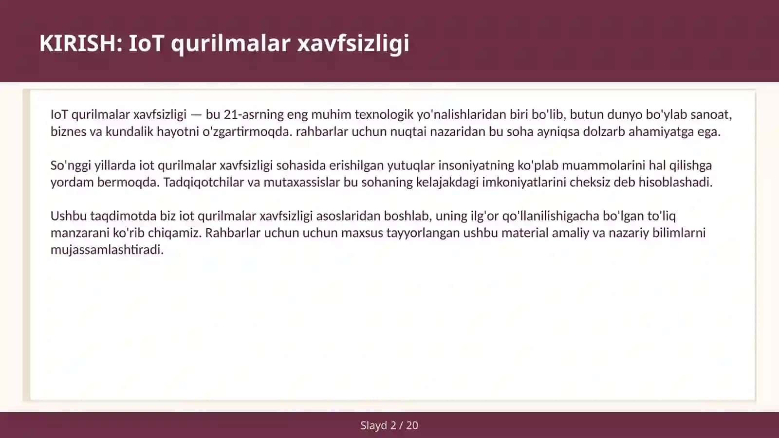 IoT qurilmalar xavfsizligi 2