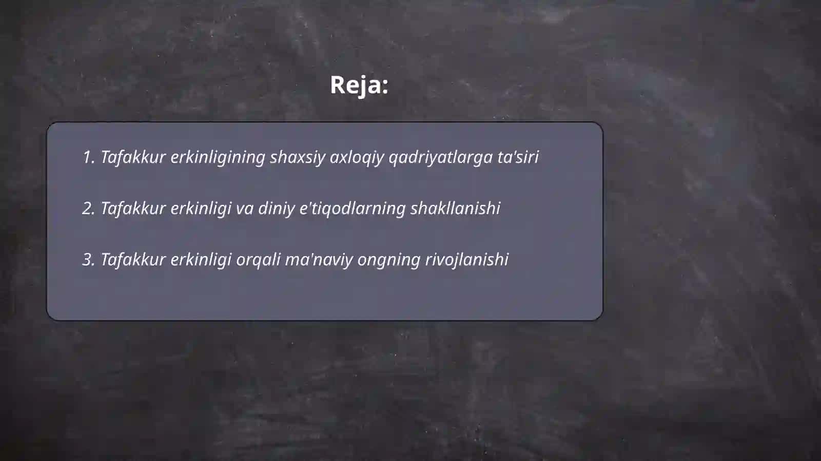 Tafakkur erkinligining inson ma'naviyatiga ta'siri 2