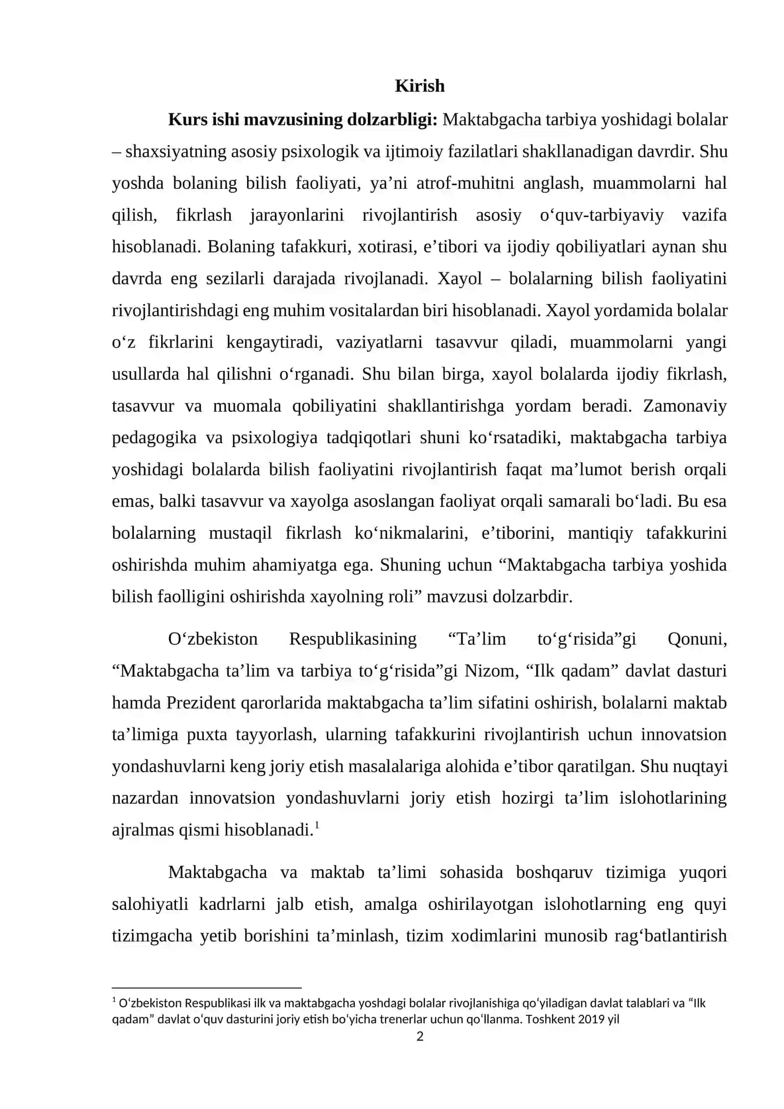 Maktabgacha tarbiya yoshida bolalarni bilish faolligini nazariy jihatdan oʻrganilishi 2