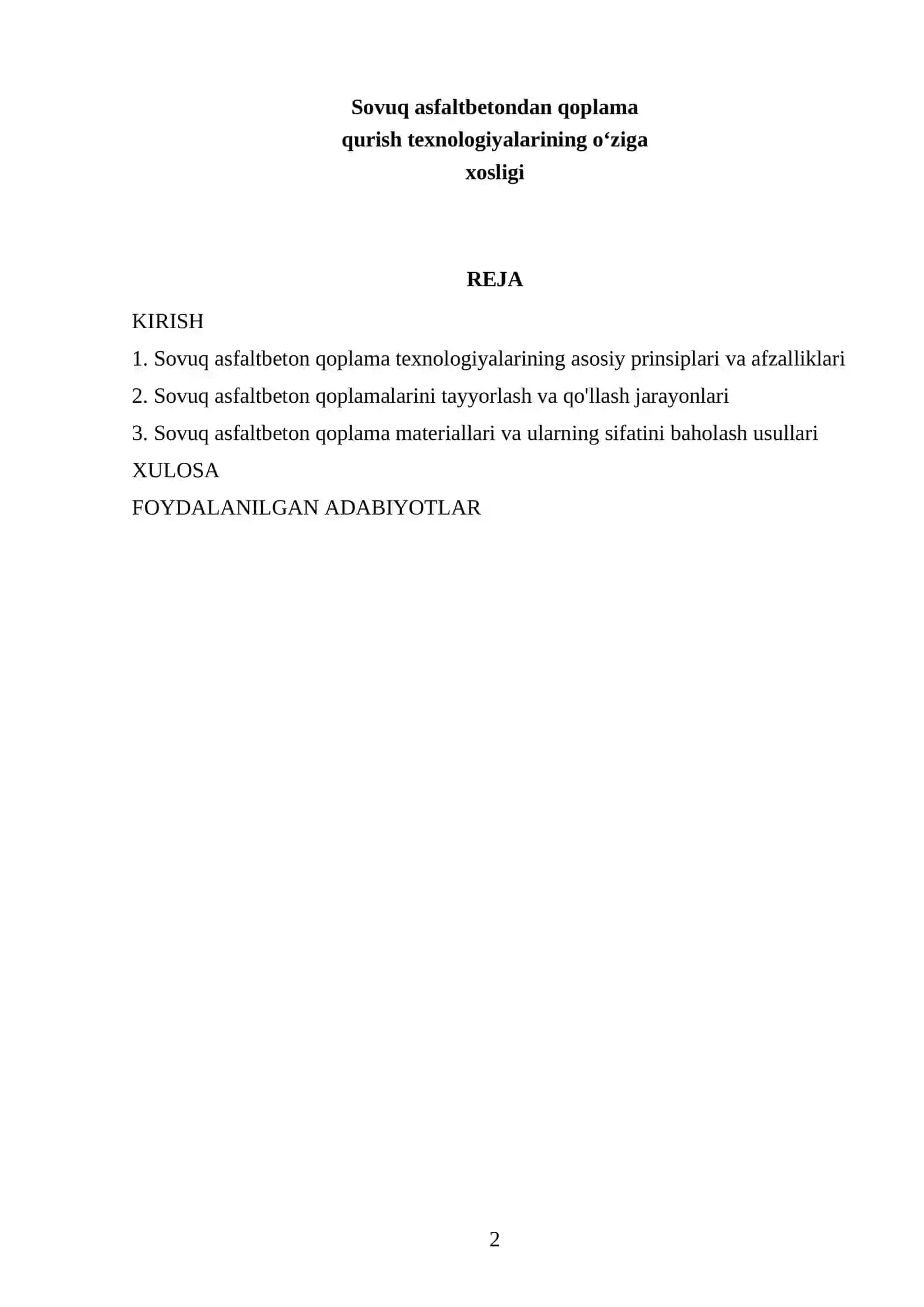 Sovuq asfaltbetondan qoplama qurish texnologiyalari 2