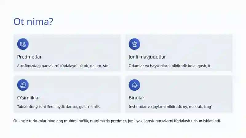 Otlarning birlik va koʻplik shakllari 2