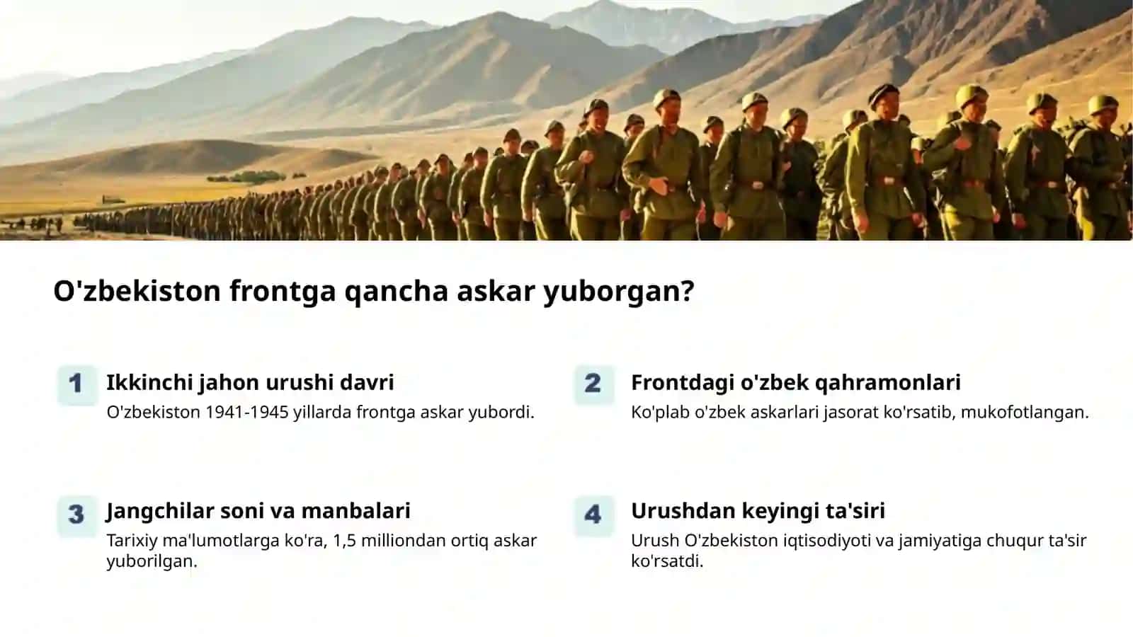 O'zbekiston frontdagi qahramonlar 2