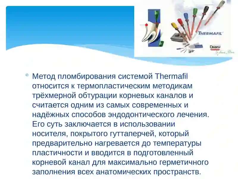 Метод пломбирования корневых каналов термофилом 2