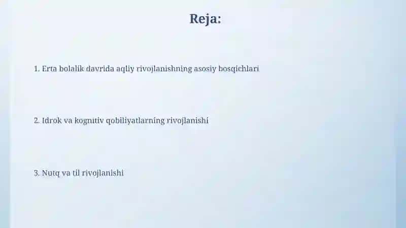 Ilk bolalik davrida psixik rivojlanish xususiyatlari 2