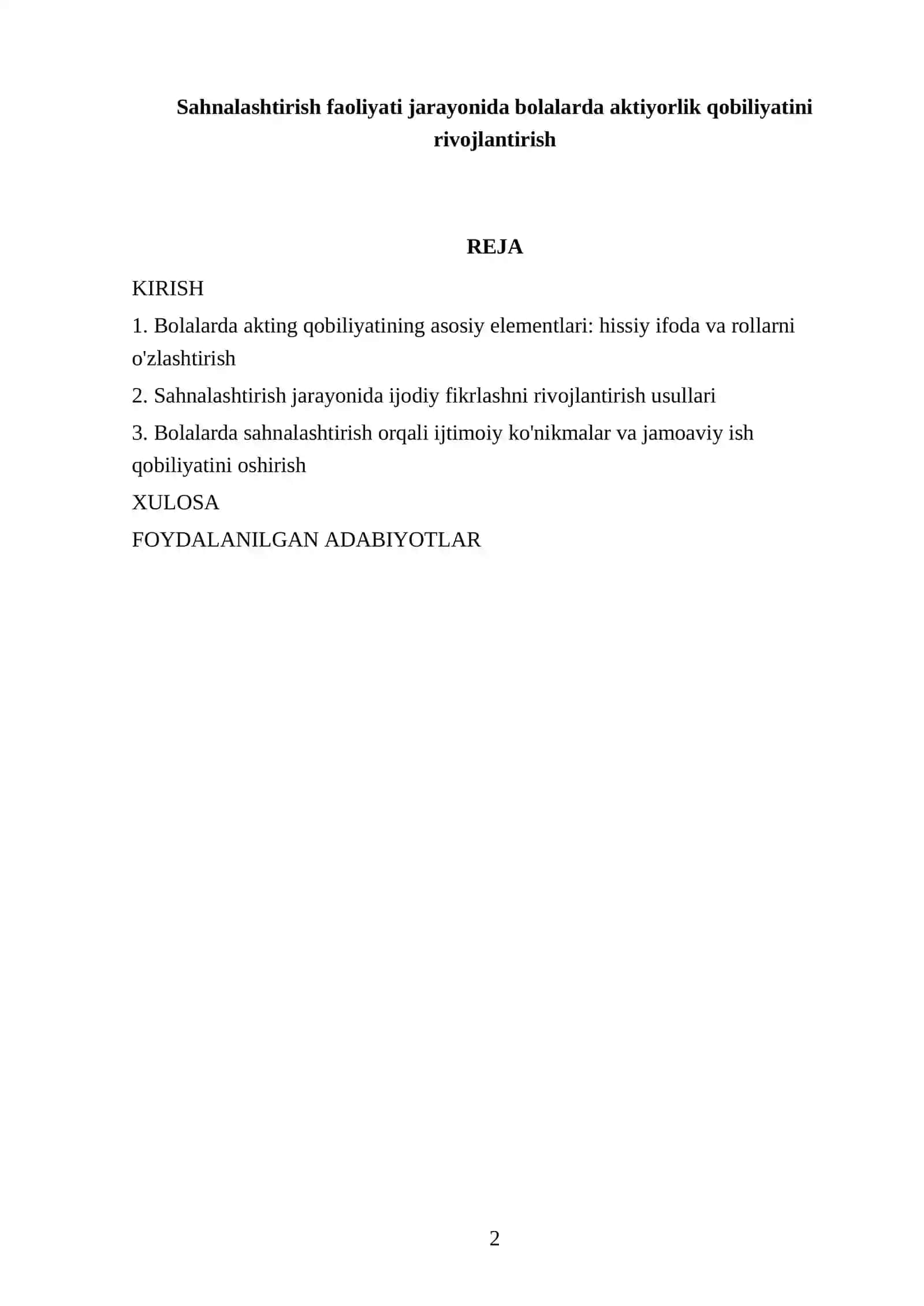 Bolalarda Akting Qobiliyatini Rivojlantirish 2
