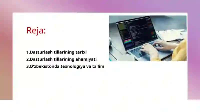 Dasturlash Tillarining Tarixi 2