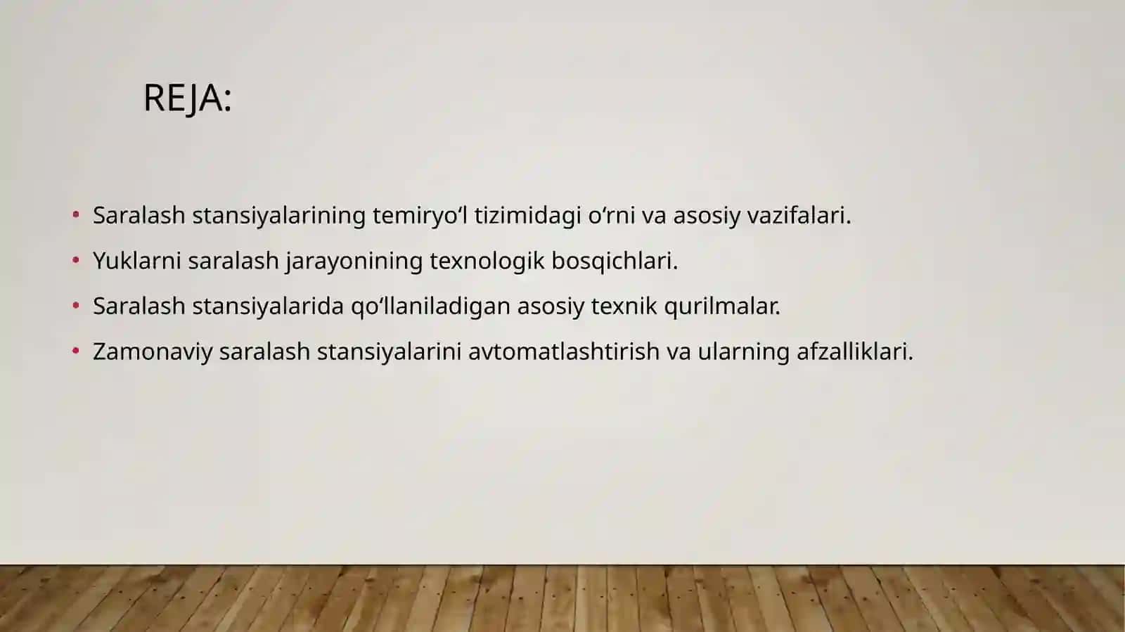 Saralashstansiyalar haqida 2