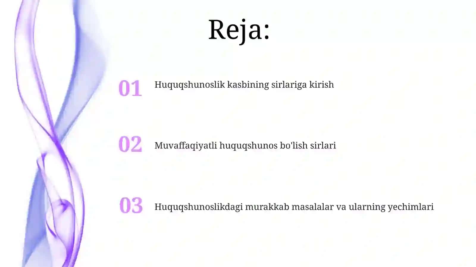 Huquqshunoslik kasbining sirlariga kirish 2