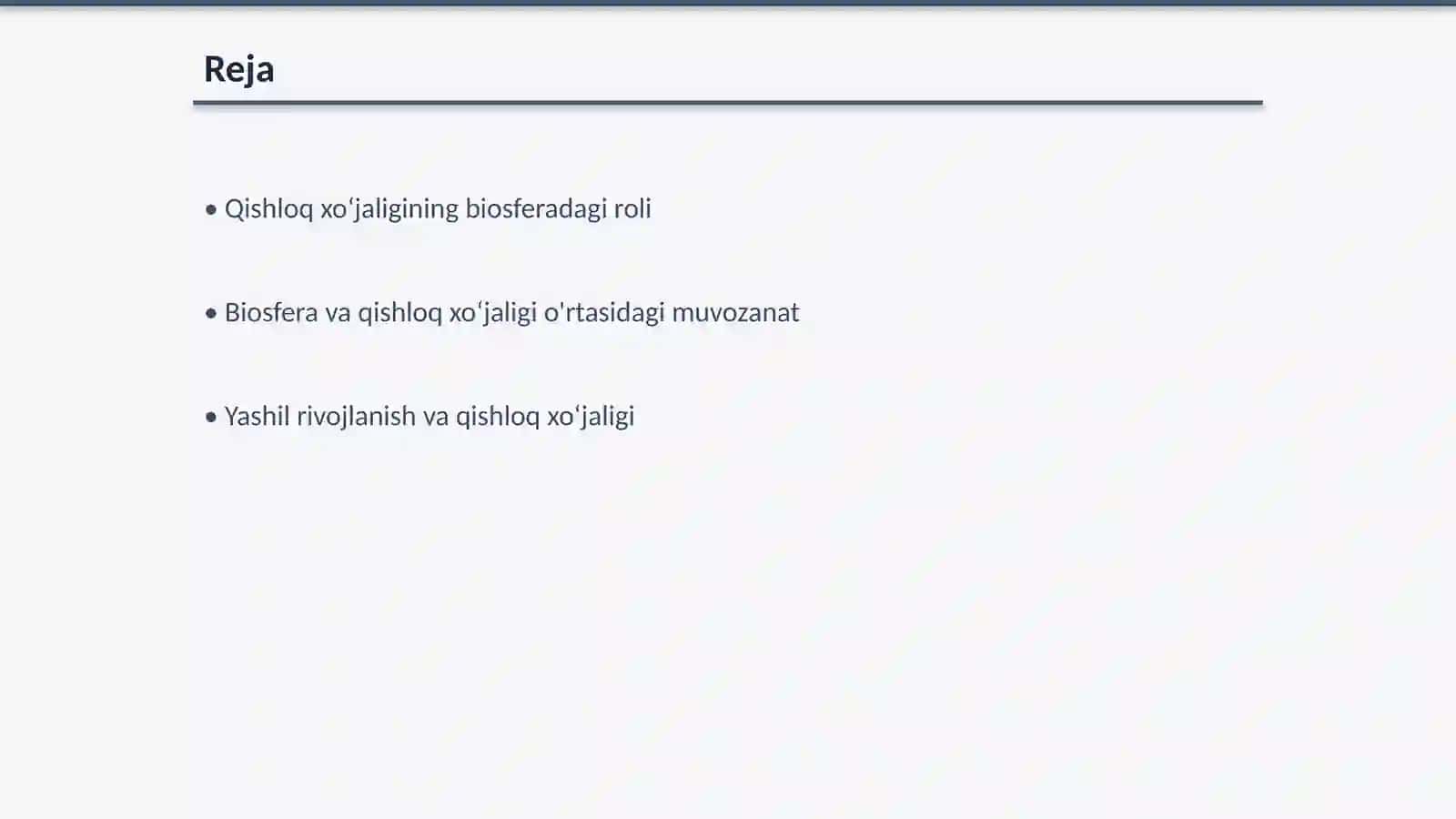 Qishloq xo'jaligi va biosfera 2