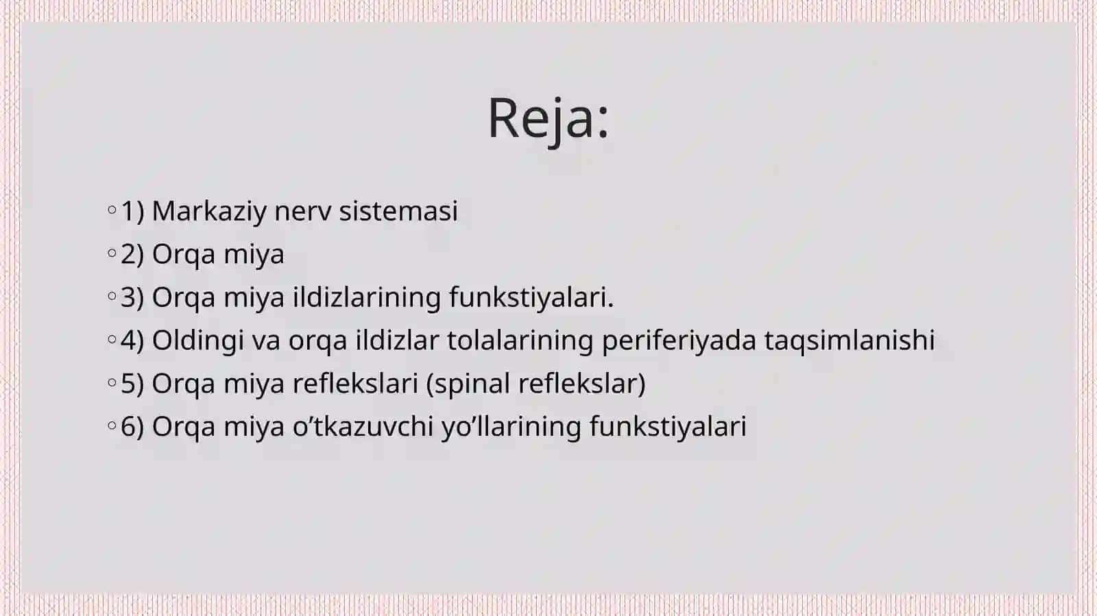 Fiziologiya Amaliy mashg’ulot 2