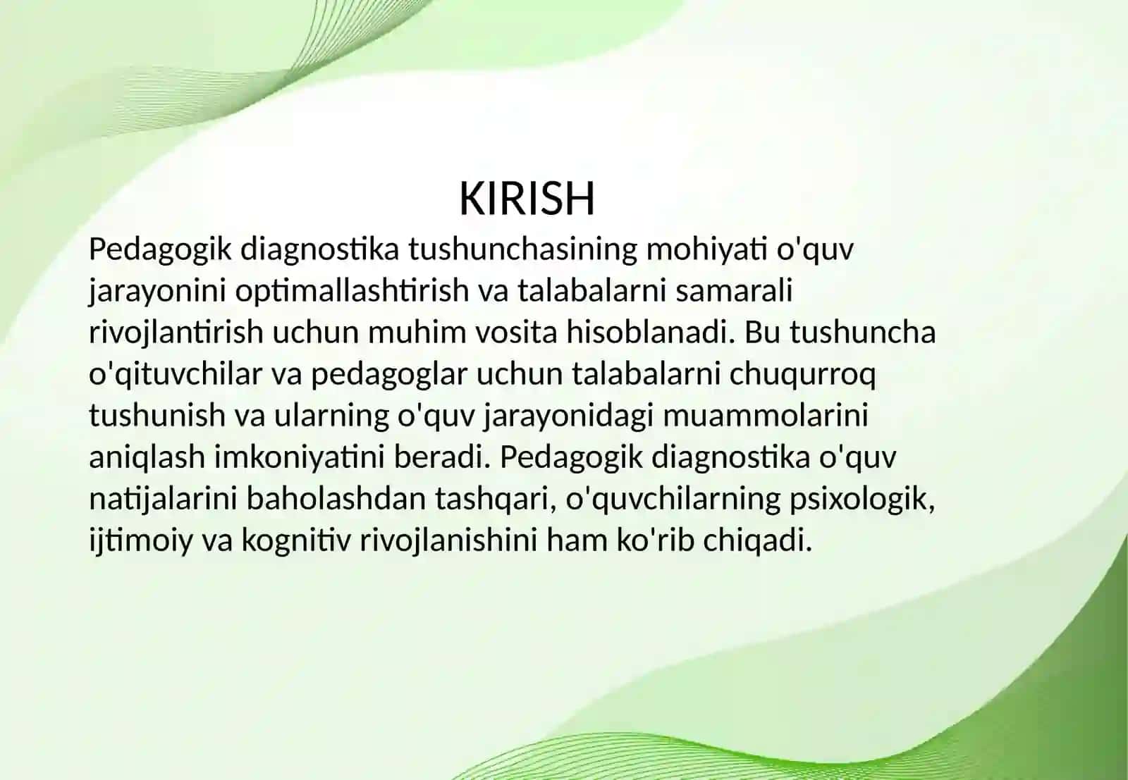 Pedagogik diagnostika tushunchasining mohiyati 2