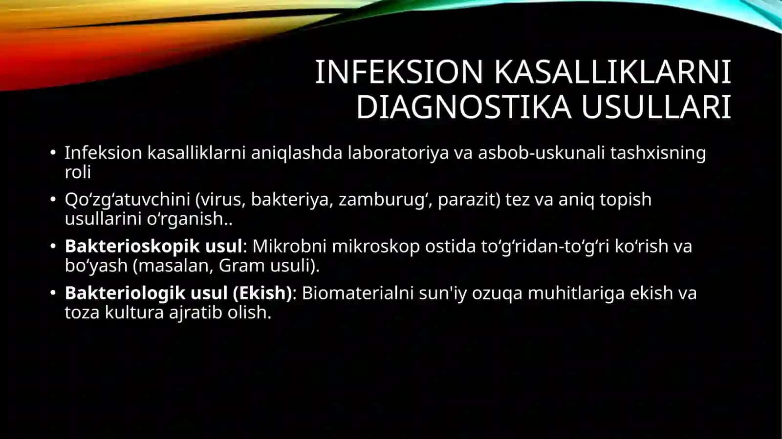 Infeksion kasalliklarni aniqlash laboratoriya va asbob-uskunali tashxisning roli 2