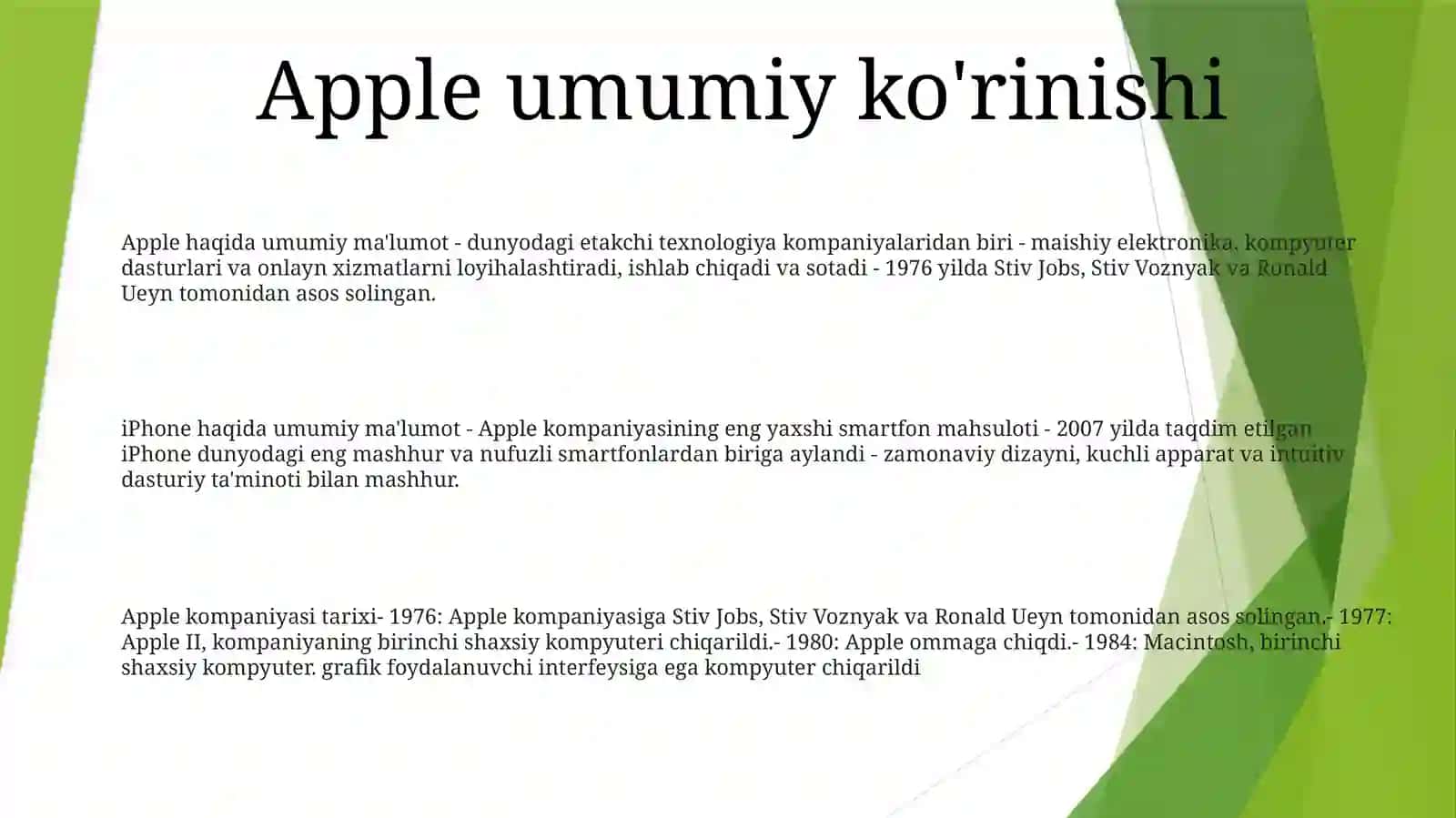 Iphone Haqida Taqdimot 2