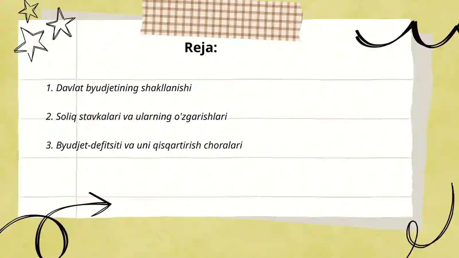 Oʻzbekiston Respublikasining byudjet-soliq siyosati 2