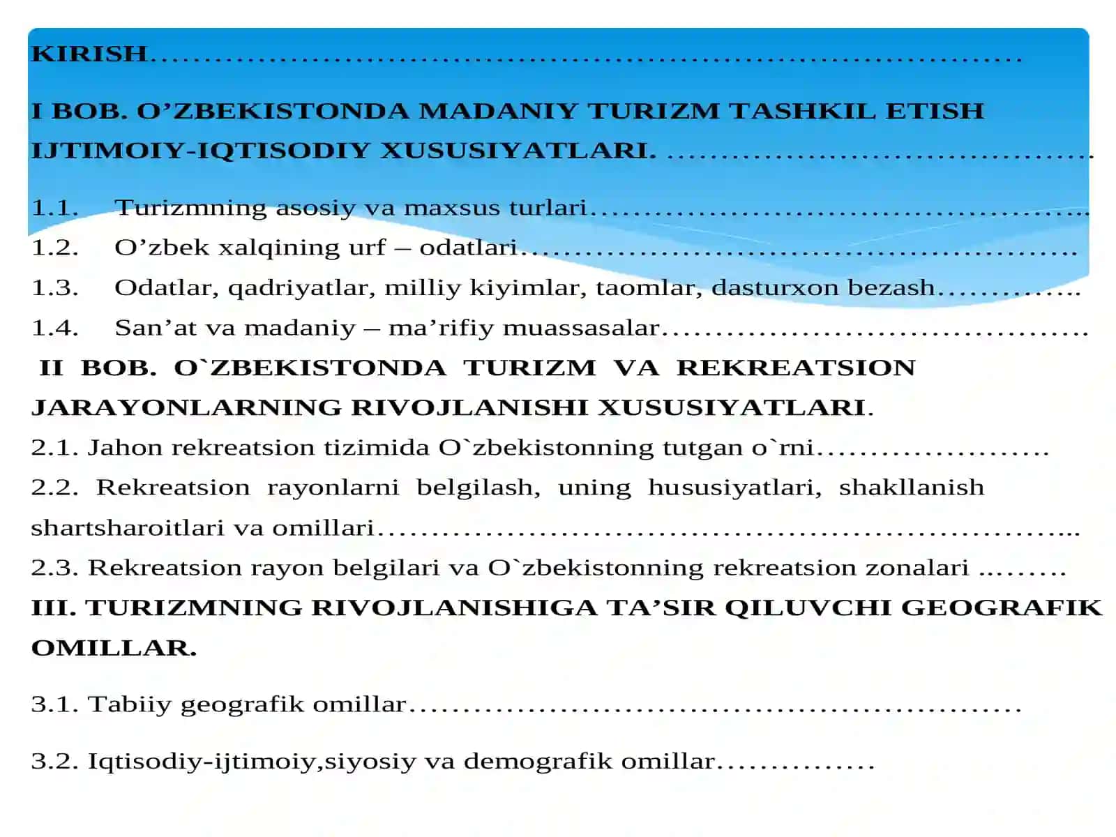O’zbekiston turizm geografiyasi 2