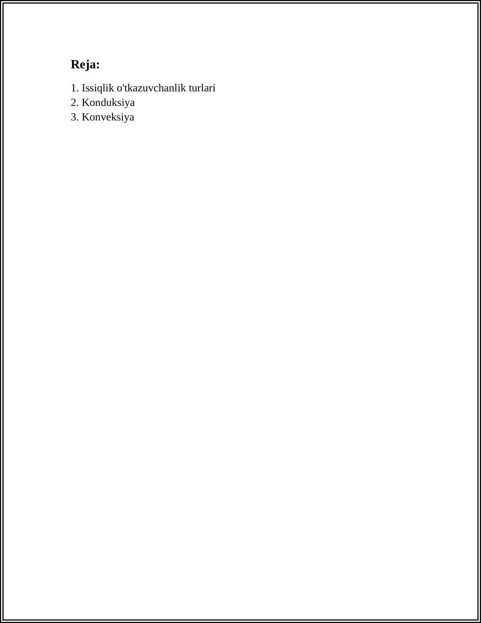 ISSIQLIK O'TKAZUVCHANLIK TURLARI VA ULARNING ISSIQLIK CHIZMALARI 2