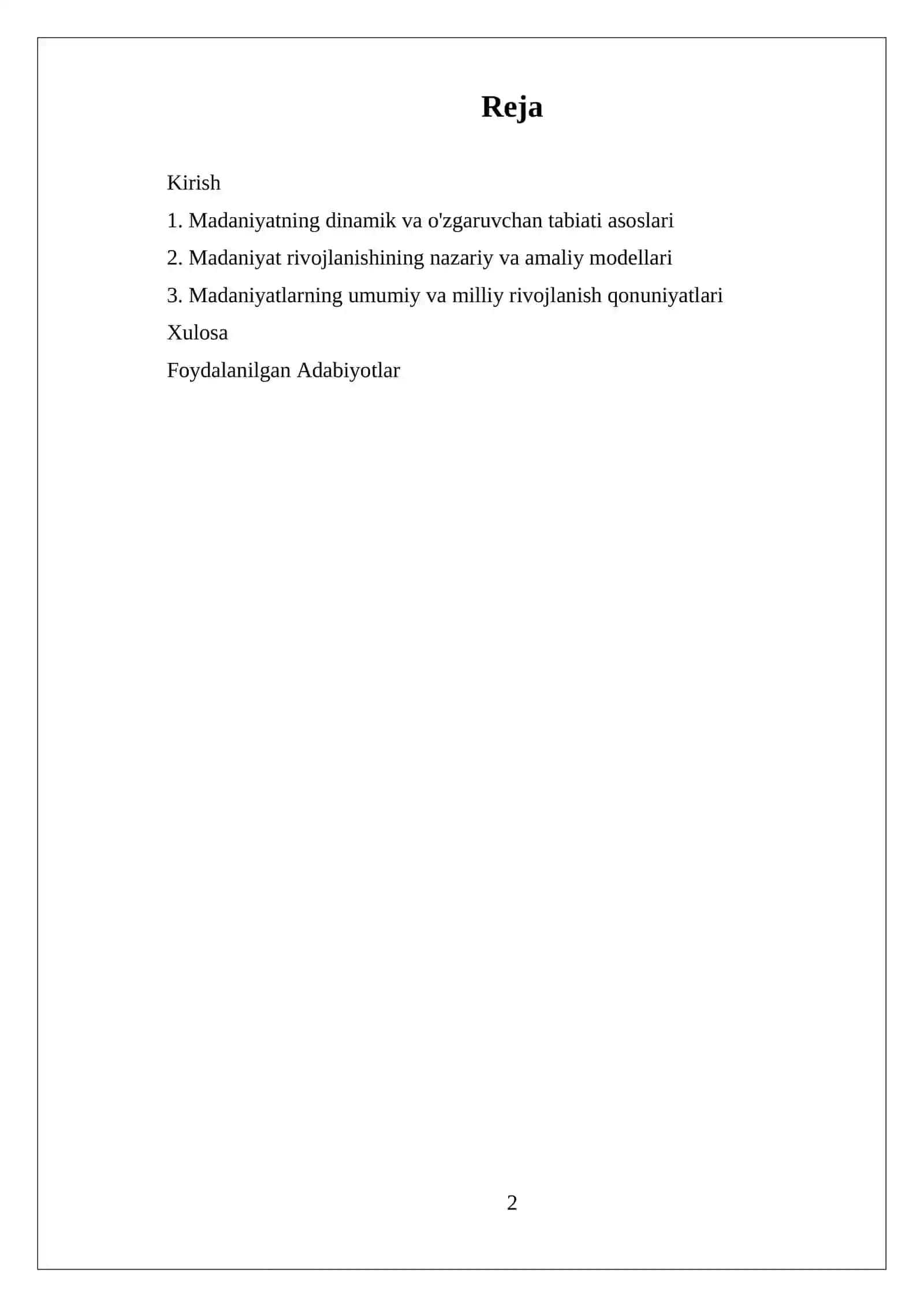 MADANIY TARAQQIYOTNING ASOSIY QONUNIYATLARI 2
