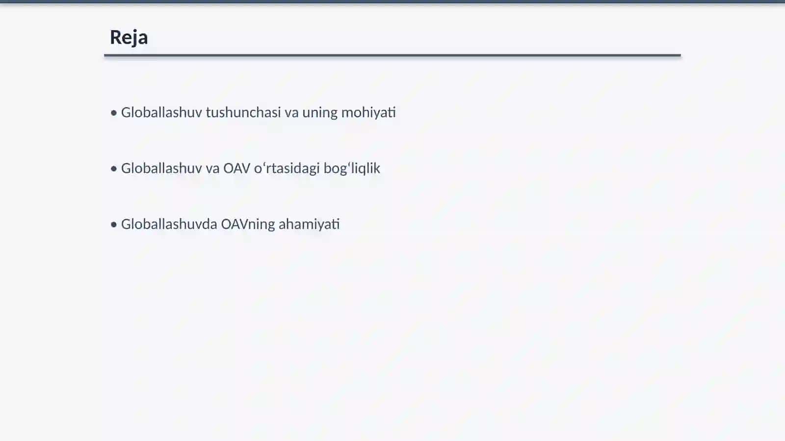 Globallashuv jarayonida ommaviy axborot vositalariga etibor 2