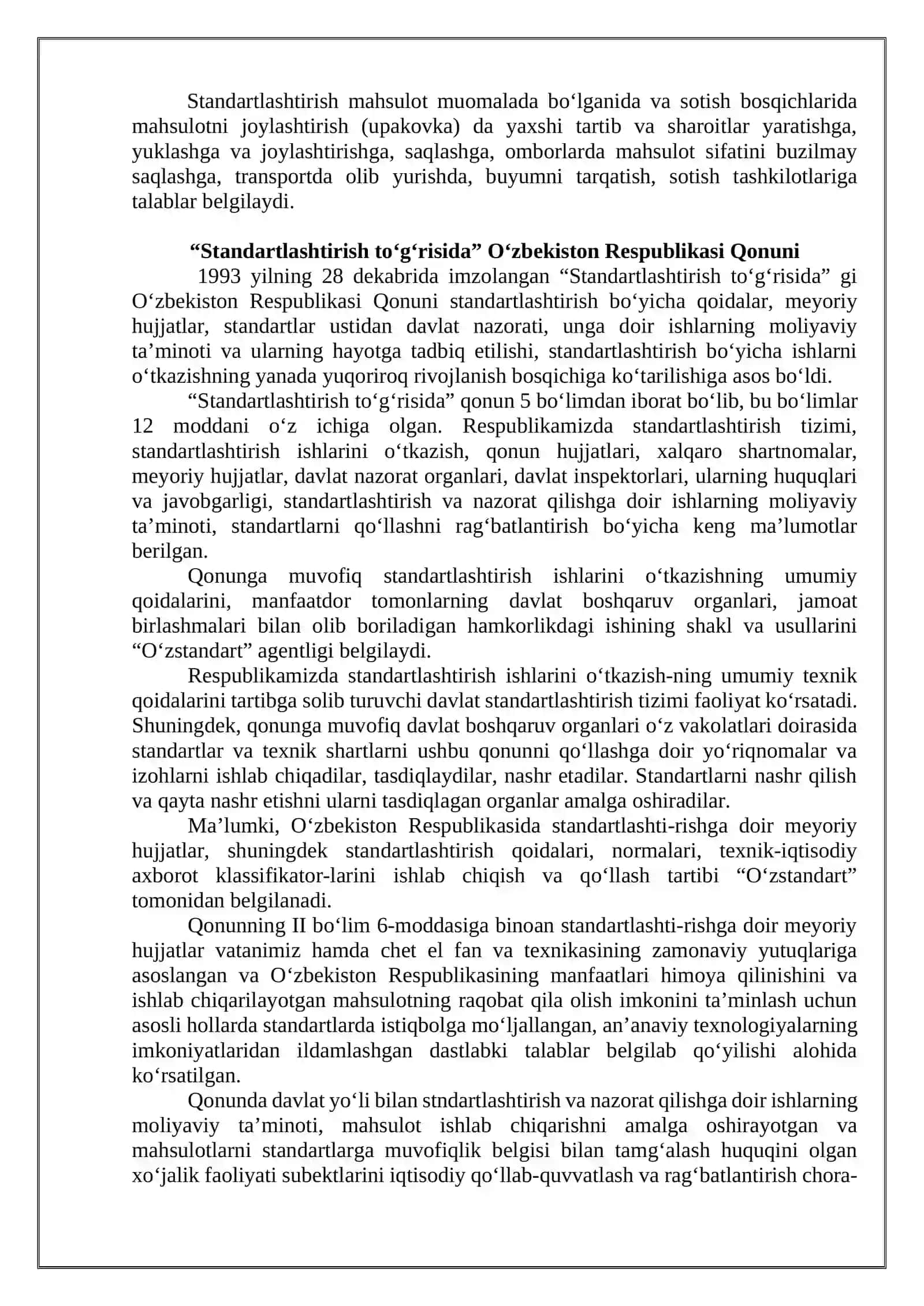 7-Ma’ruza. Standartlashtirishning maqsad va vazifalari 2