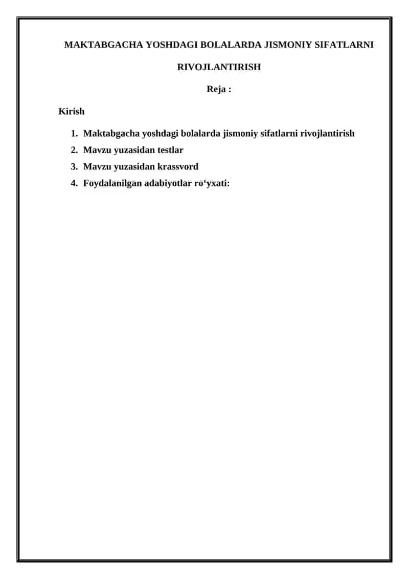 Maktabgacha Yoshdagi Bolalarda Jismoniy Sifatları Rivojlantirish 2