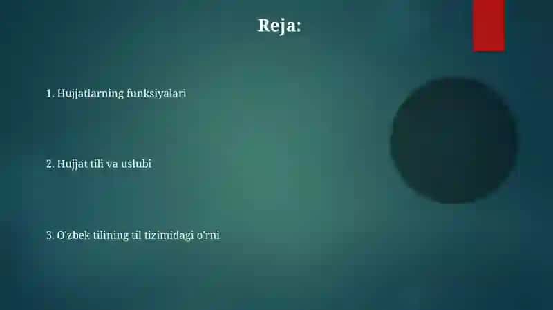 Hujjatlarning vazifasi 2